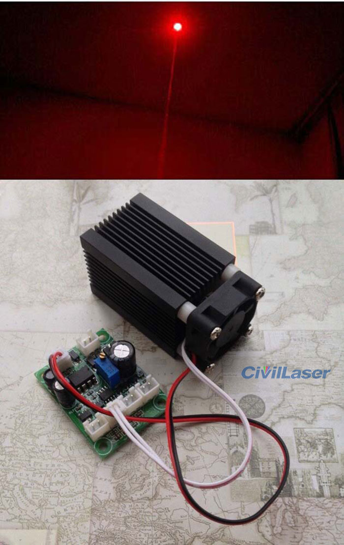 660nm 100mw TTL Red Laser Module Dot Industrial Laser Module
